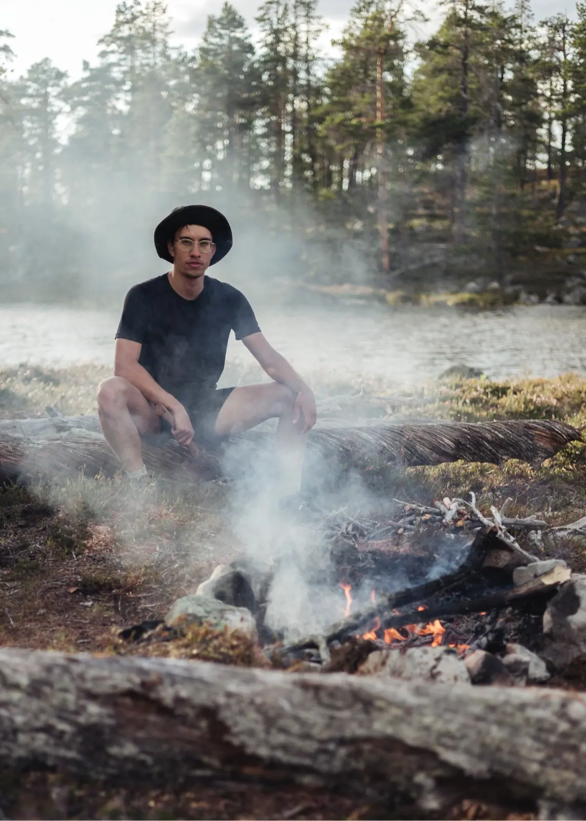 Ademwerk en systemisch coach Roel Winter tijdens een trektocht in Zweden